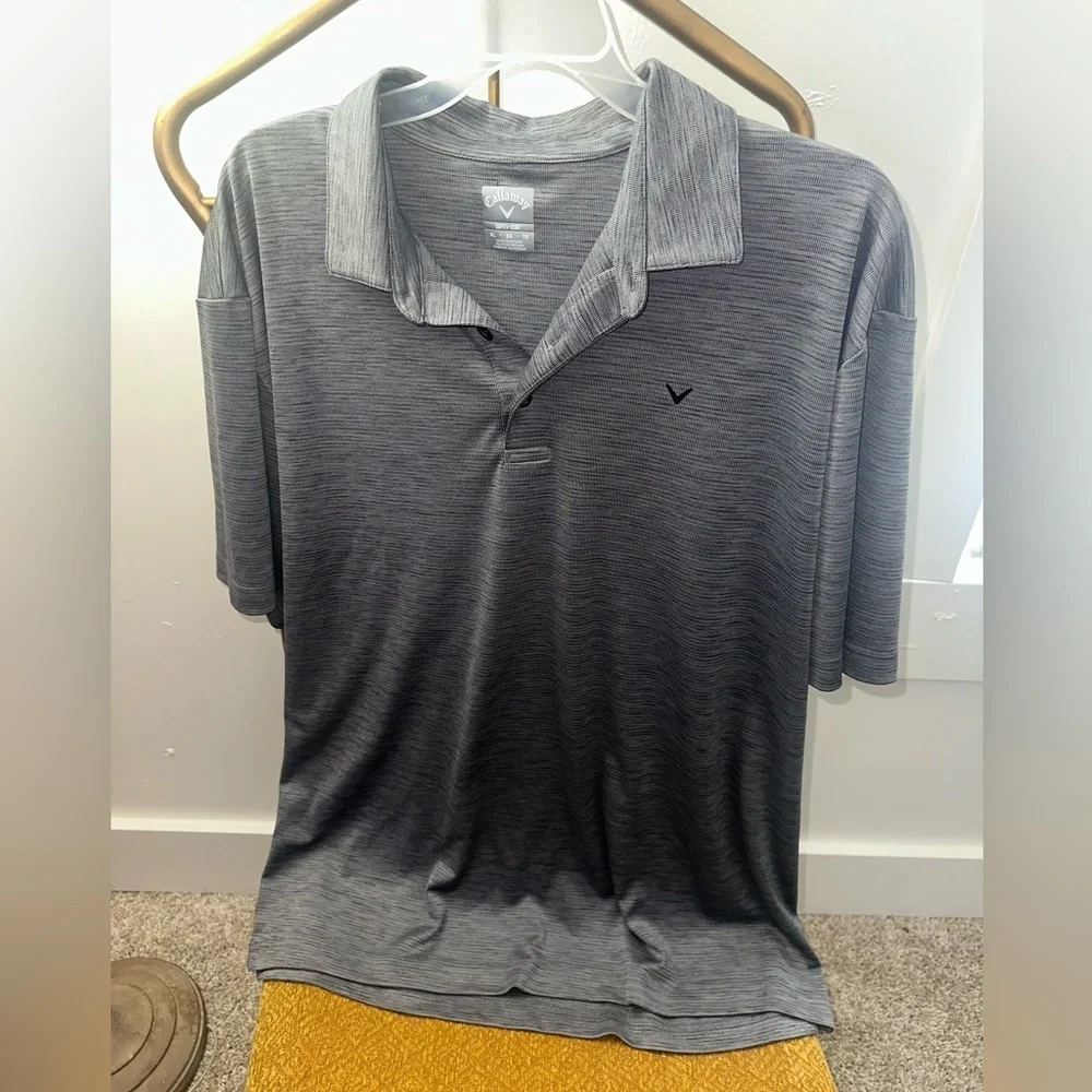 Callaway Men's Charcoal Polo Golf Shirt Size XL EUC - Picture 2 of 5